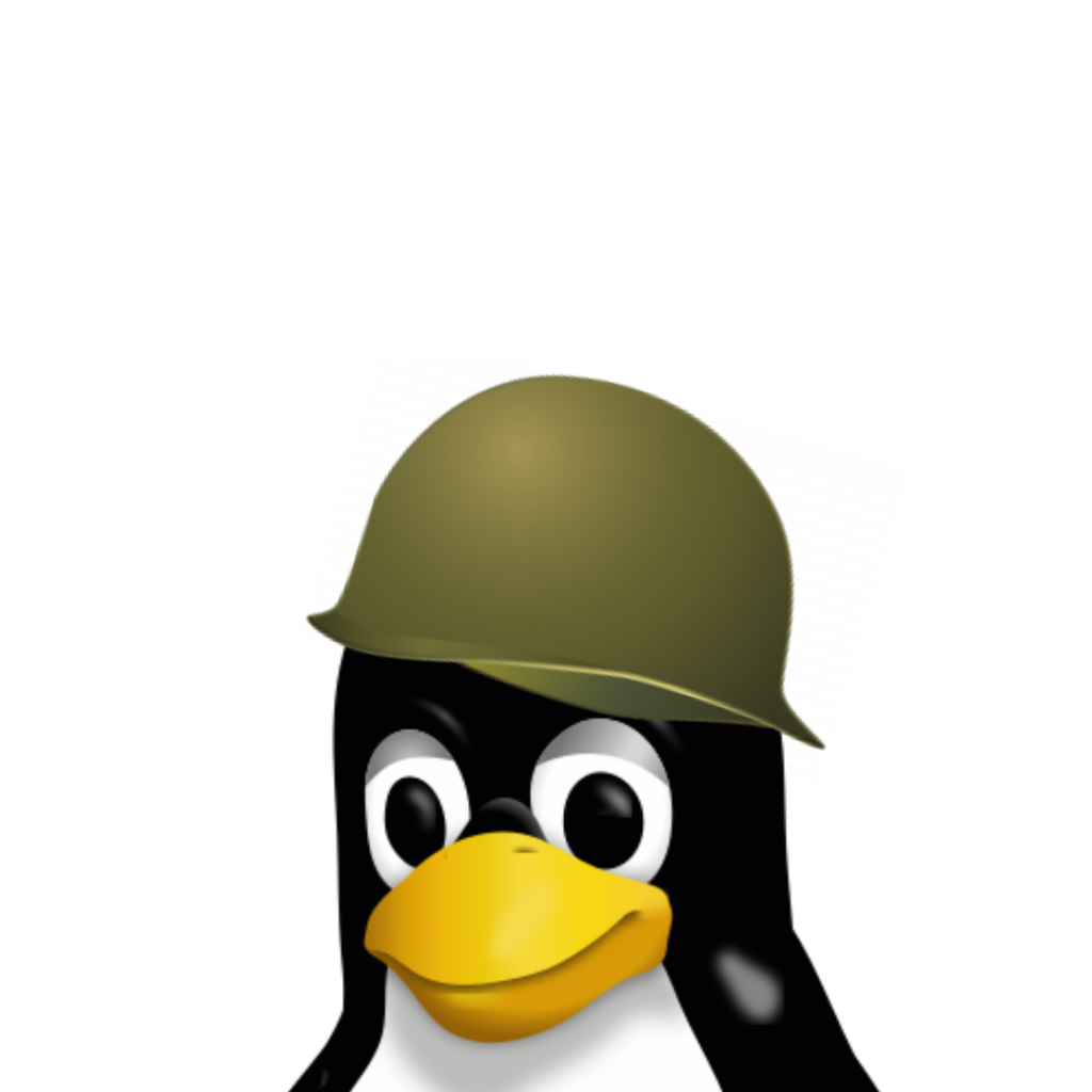 Tux der Pinguin mit gelbem Arbeitshelm